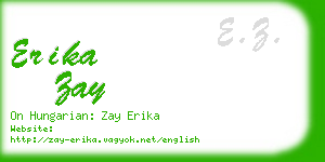 erika zay business card